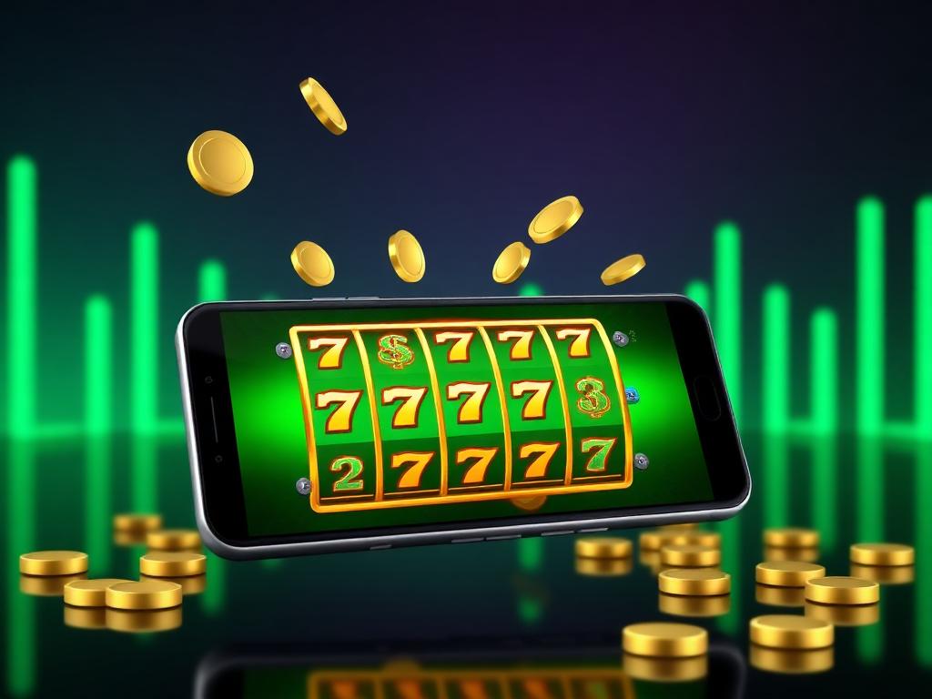 Aplikasi slot VIP PREMIUM di ponsel dengan koin emas berhamburan